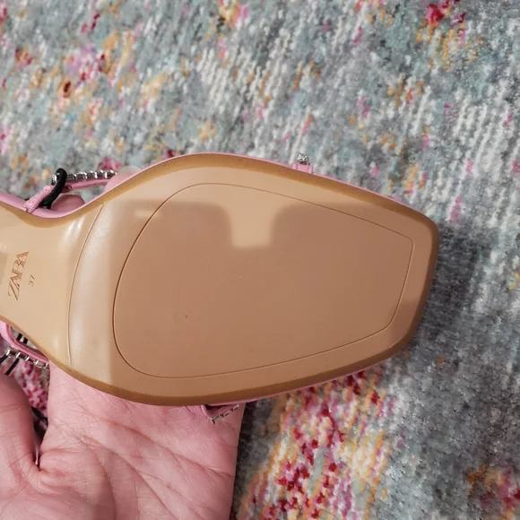 Zara Barbie Pink Sparkly Heels - Picture 11 of 13